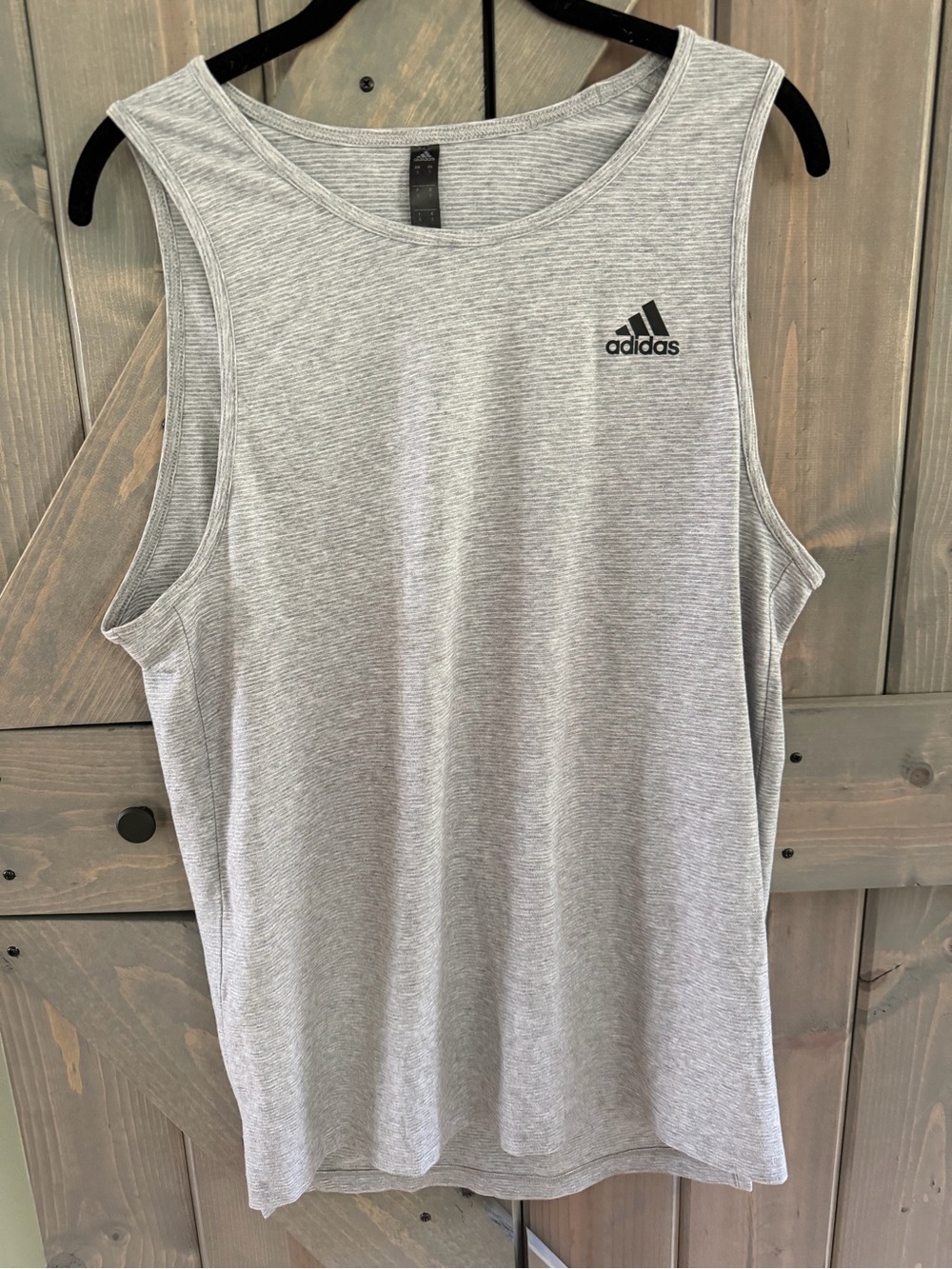 Adidas Men’s Small Heather Gray Sleeveless Athletic Tank Top Moisture Wicking